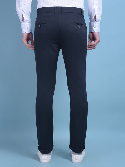 Navy Blue Trousers-Men Trousers-Crimsoune Club