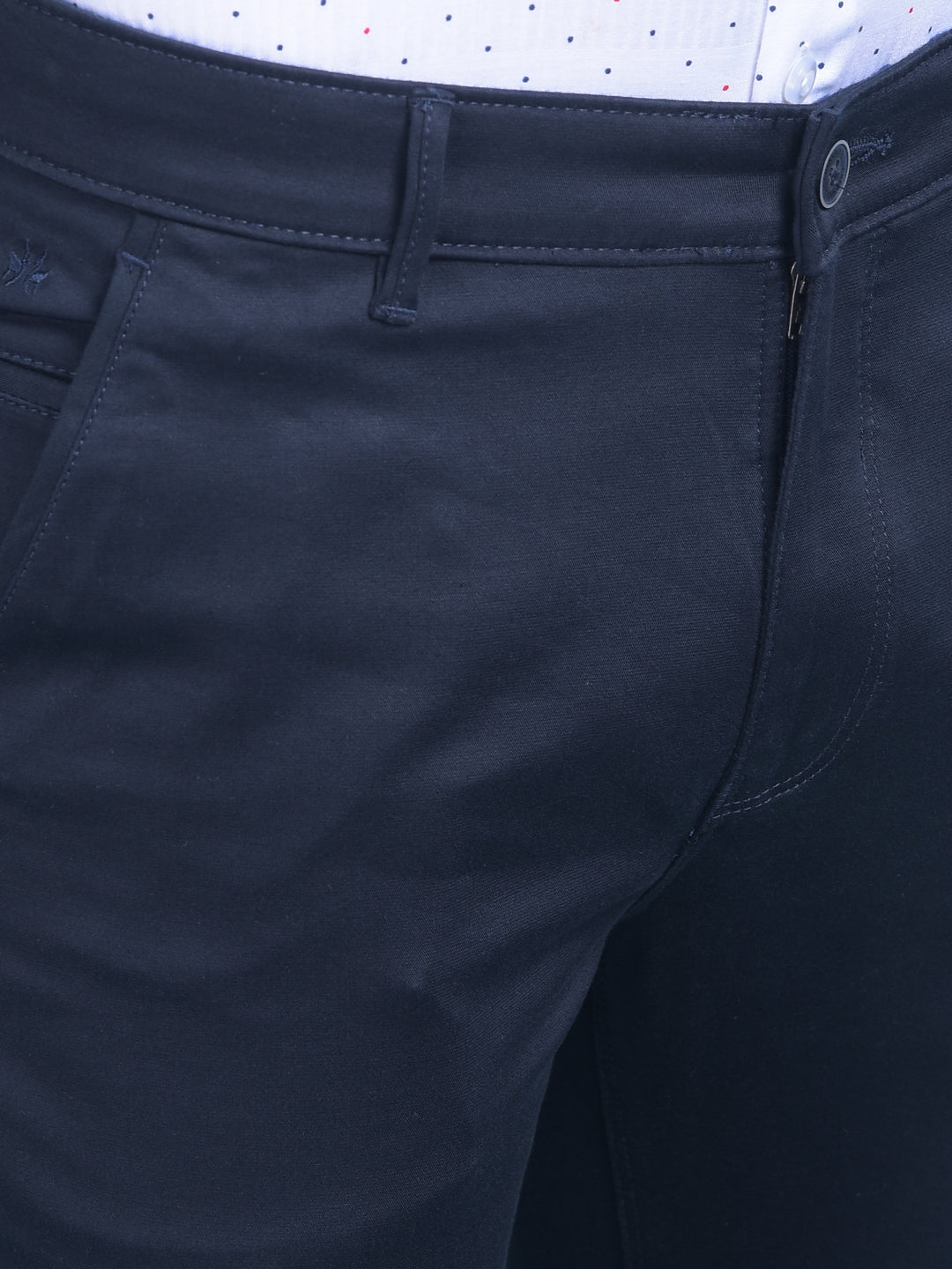 Navy Blue Trousers-Men Trousers-Crimsoune Club