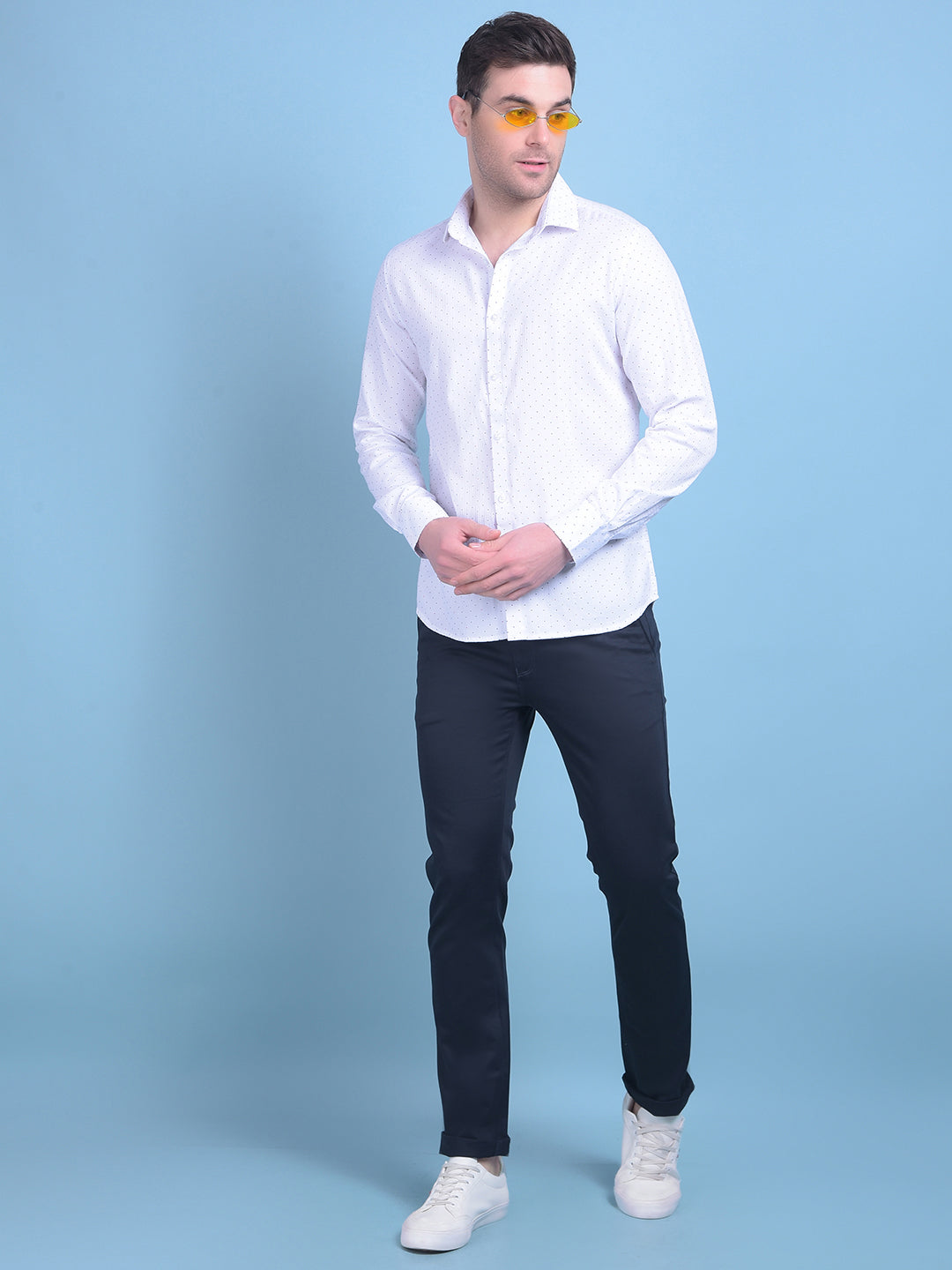 Navy Blue Trousers-Men Trousers-Crimsoune Club