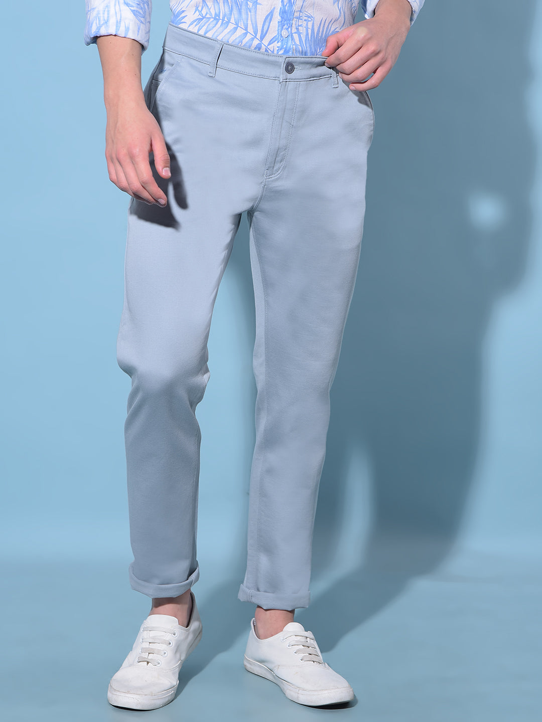 White Cotton Trousers-Men Trousers-Crimsoune Club