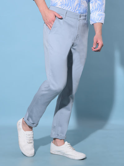 White Cotton Trousers-Men Trousers-Crimsoune Club