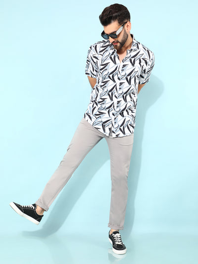 Grey Cotton Trousers-Men Trousers-Crimsoune Club