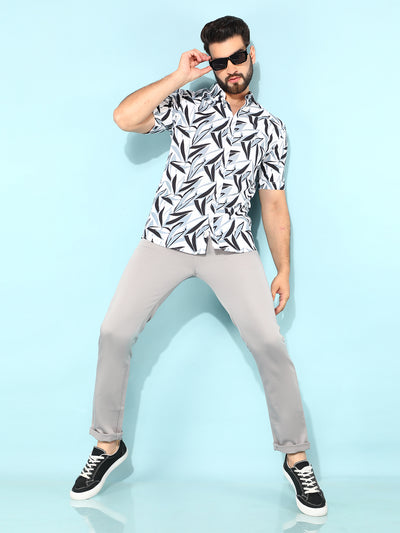 Grey Cotton Trousers-Men Trousers-Crimsoune Club