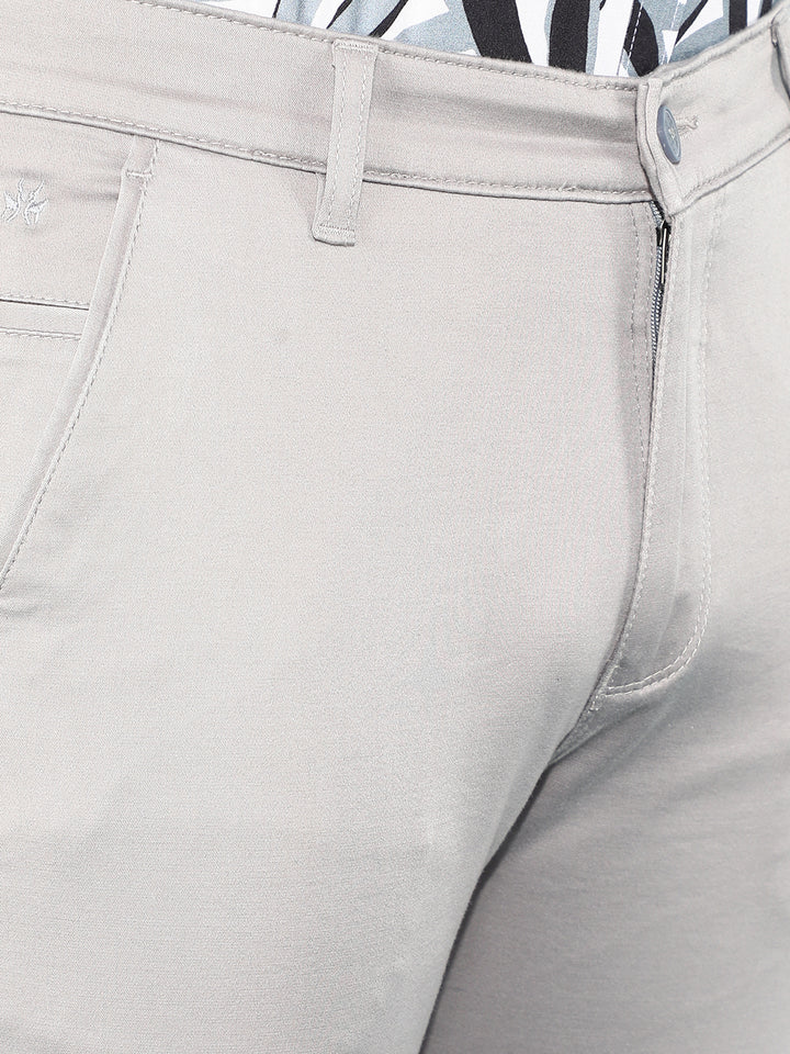 Grey Cotton Trousers-Men Trousers-Crimsoune Club
