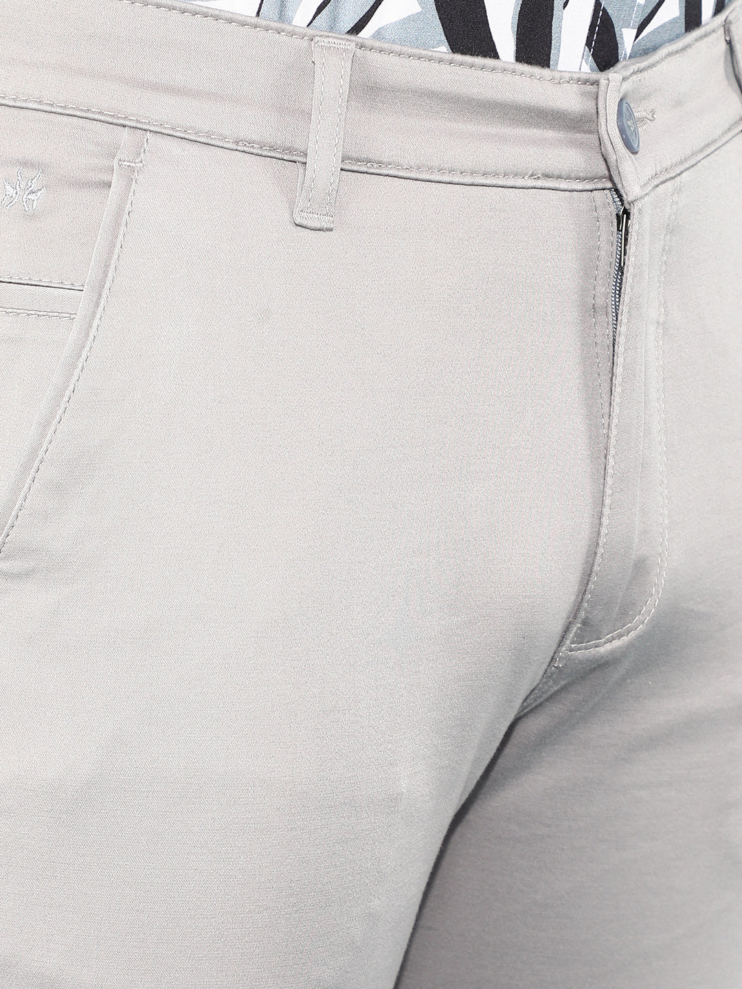 Grey Cotton Trousers-Men Trousers-Crimsoune Club