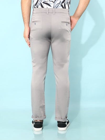Grey Cotton Trousers-Men Trousers-Crimsoune Club