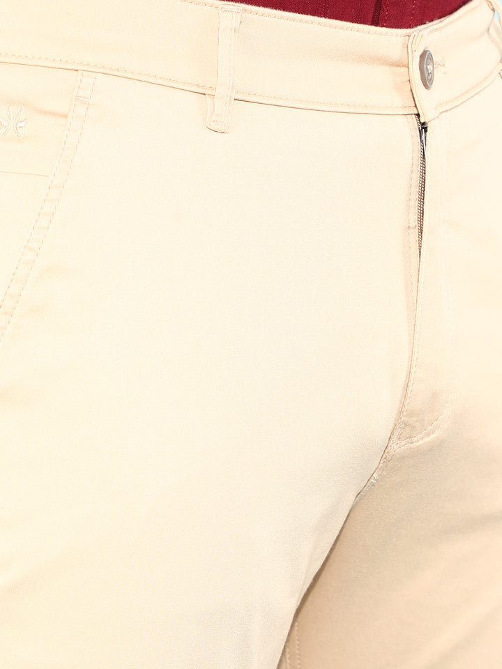 Beige Trousers-Men Trousers-Crimsoune Club