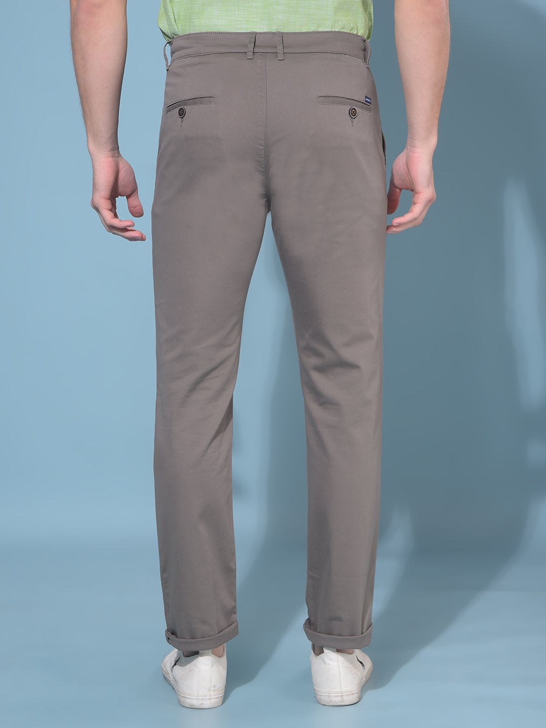 Grey Stretchable Trousers-Men Trousers-Crimsoune Club