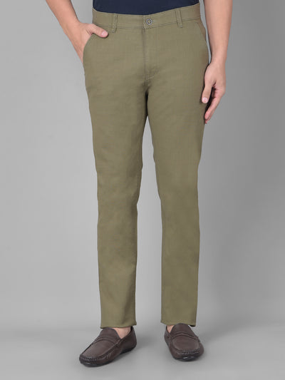 Olive Trousers-Men Trousers-Crimsoune Club