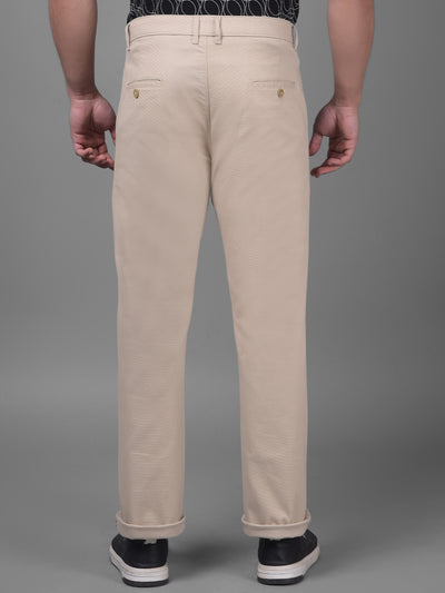 Beige Trousers-Men Trousers-Crimsoune Club