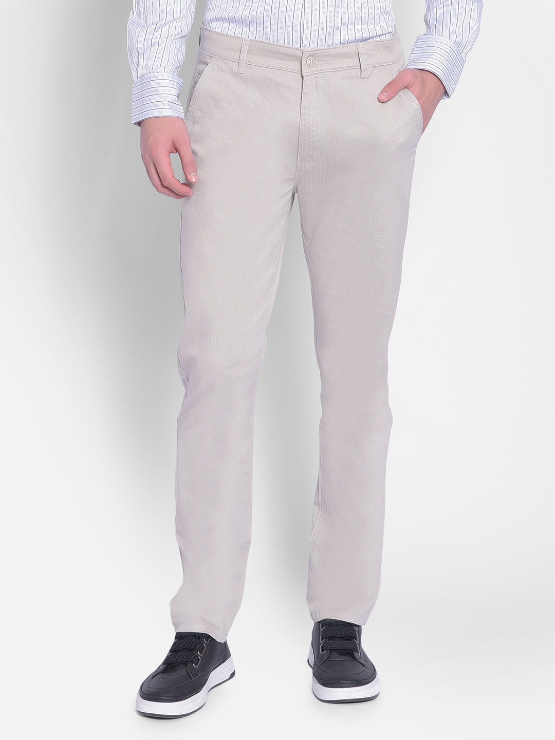 Grey Printed Trousers-Men Trousers-Crimsoune Club