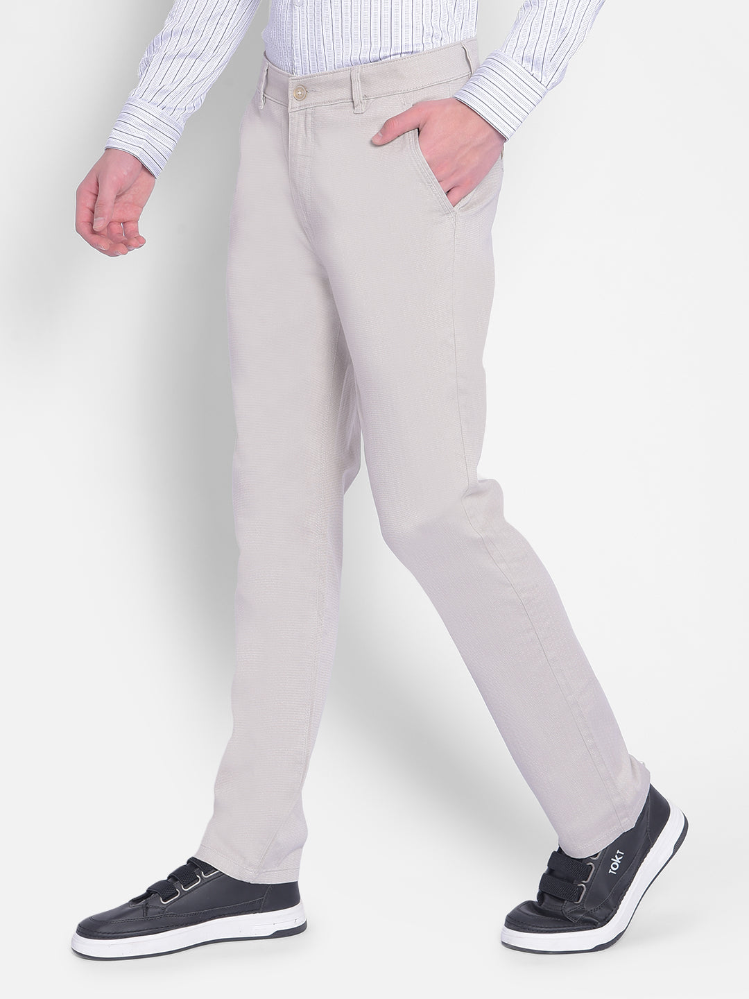 Grey Printed Trousers-Men Trousers-Crimsoune Club