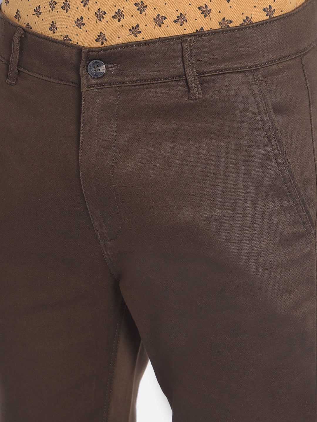 Brown Trousers-Men Trousers-Crimsoune Club