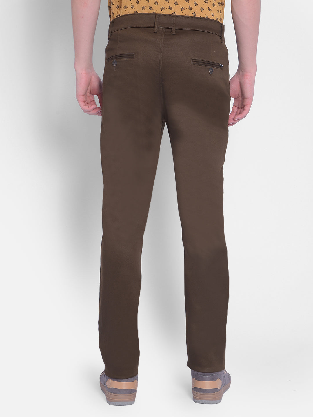 Brown Trousers-Men Trousers-Crimsoune Club