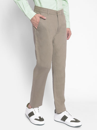 Olive Printed Trousers-Men Trousers-Crimsoune Club