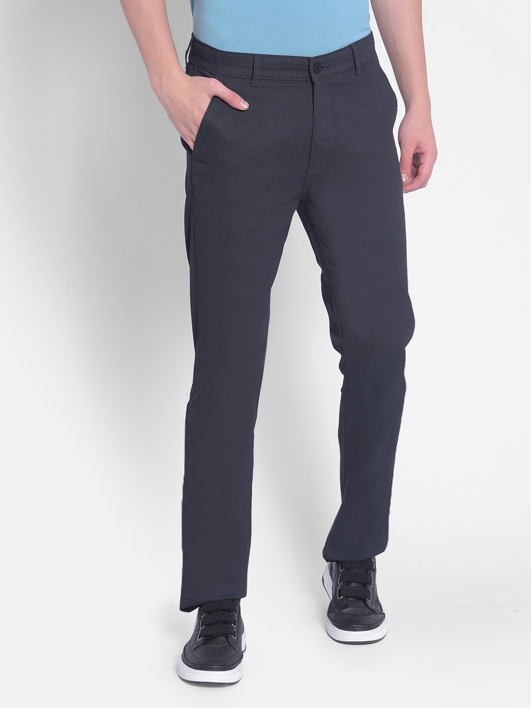 Black Printed Trousers-Men Trousers-Crimsoune Club