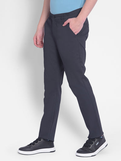 Black Printed Trousers-Men Trousers-Crimsoune Club