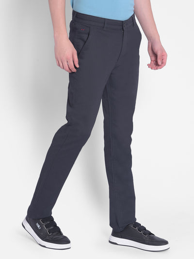 Black Printed Trousers-Men Trousers-Crimsoune Club