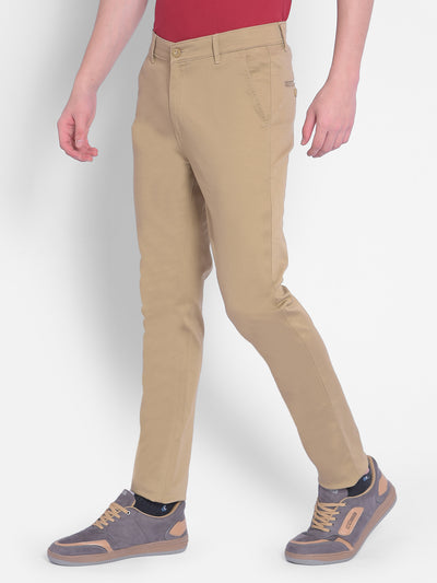 Beige Trousers-Men Trousers-Crimsoune Club