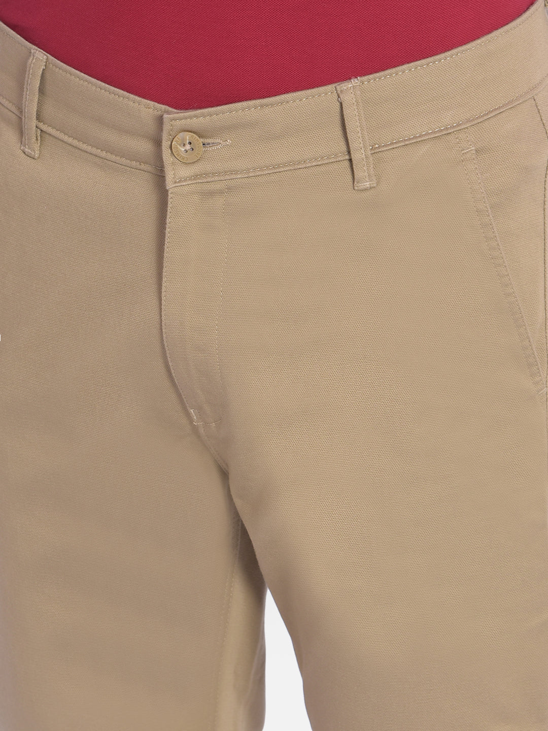 Beige Trousers-Men Trousers-Crimsoune Club