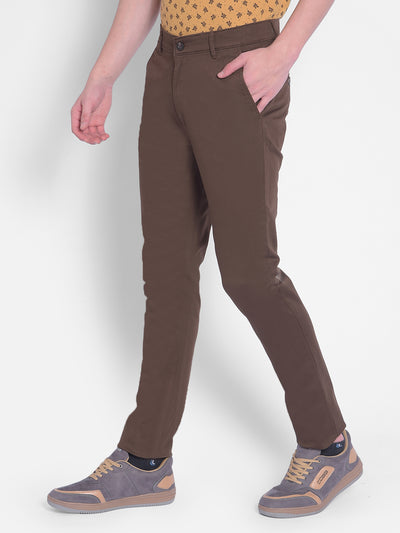 Brown Trousers-Men Trousers-Crimsoune Club