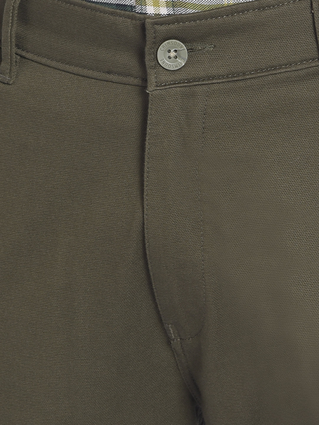 Olive Trousers-Men Trousers-Crimsoune Club