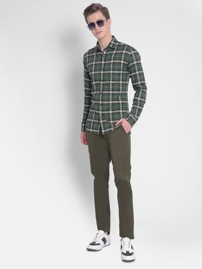 Olive Trousers-Men Trousers-Crimsoune Club