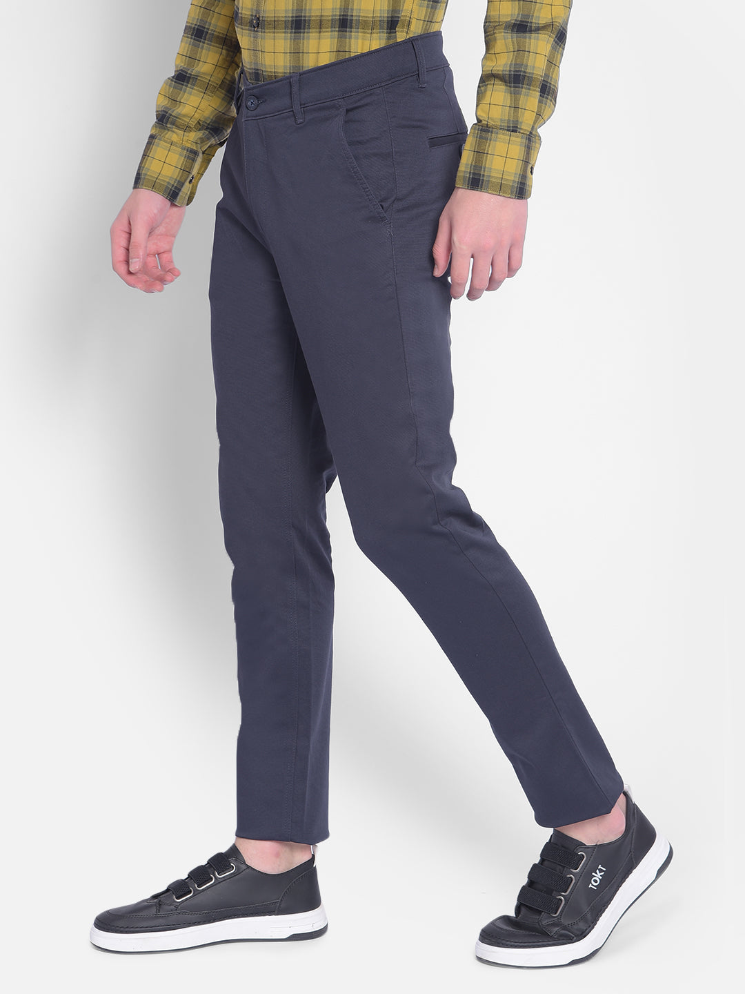 Navy Blue Trousers-Men Trousers-Crimsoune Club