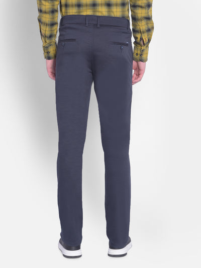 Navy Blue Trousers-Men Trousers-Crimsoune Club