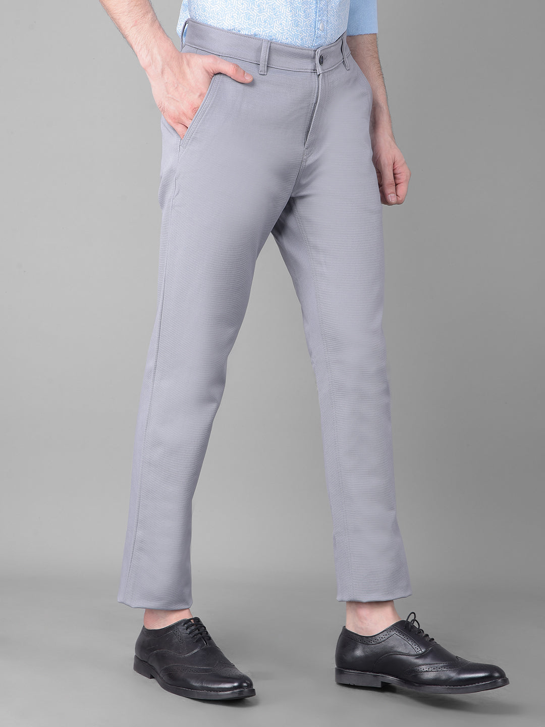 Grey Trousers-Men Trousers-Crimsoune Club