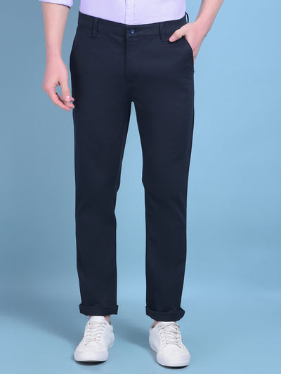 Navy Blue Trousers-Men Trousers-Crimsoune Club