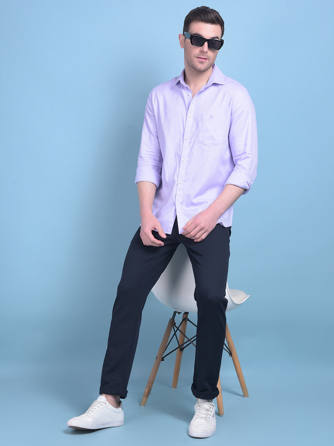 Navy Blue Trousers-Men Trousers-Crimsoune Club