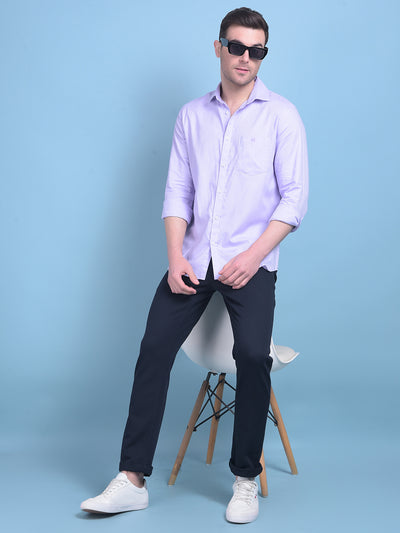 Navy Blue Trousers-Men Trousers-Crimsoune Club