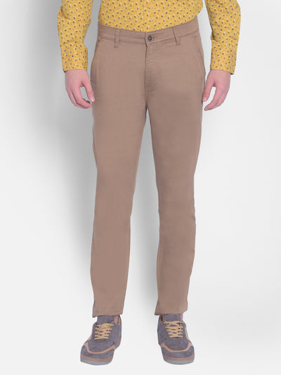 Beige Trousers-Men Trousers-Crimsoune Club