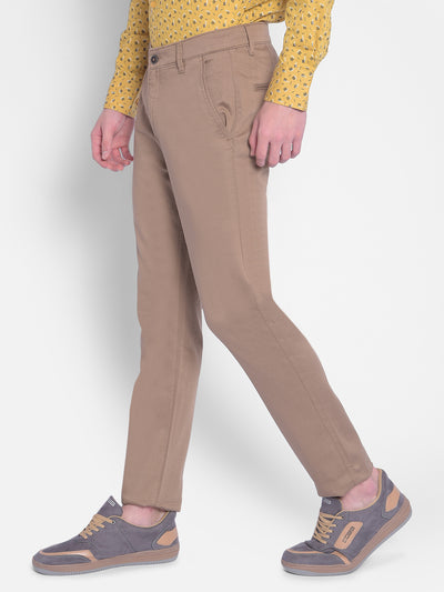 Beige Trousers-Men Trousers-Crimsoune Club