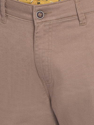 Beige Trousers-Men Trousers-Crimsoune Club