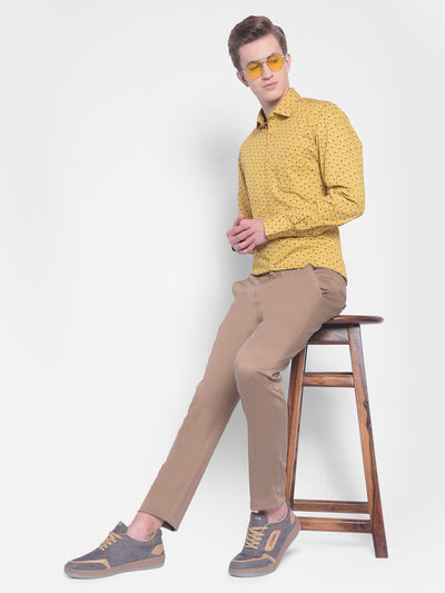 Beige Trousers-Men Trousers-Crimsoune Club