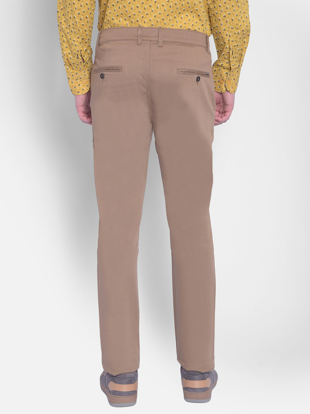 Beige Trousers-Men Trousers-Crimsoune Club