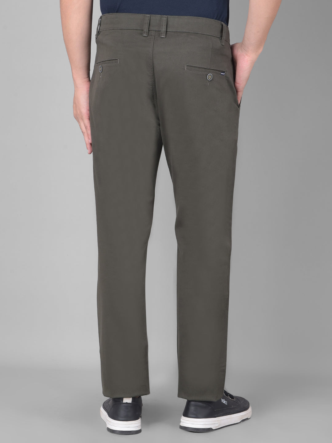 Olive Trousers-Men Trousers-Crimsoune Club