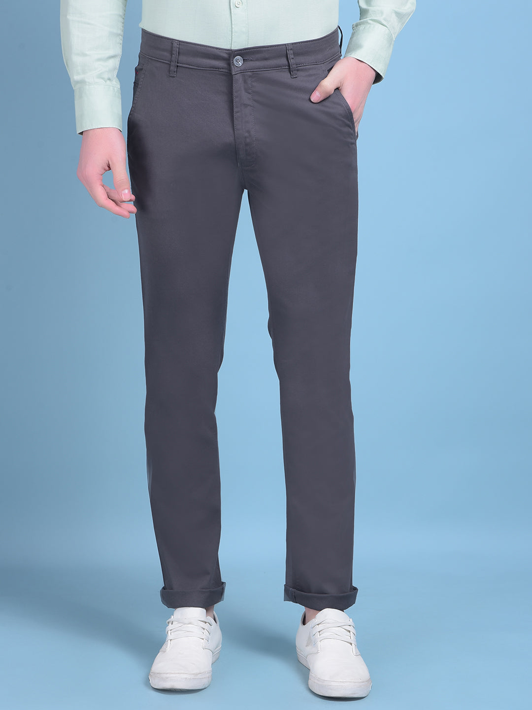 Grey Trousers-Men Trousers-Crimsoune Club