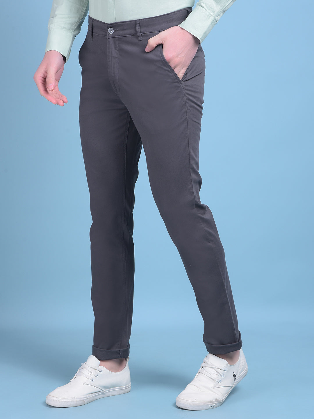 Grey Trousers-Men Trousers-Crimsoune Club