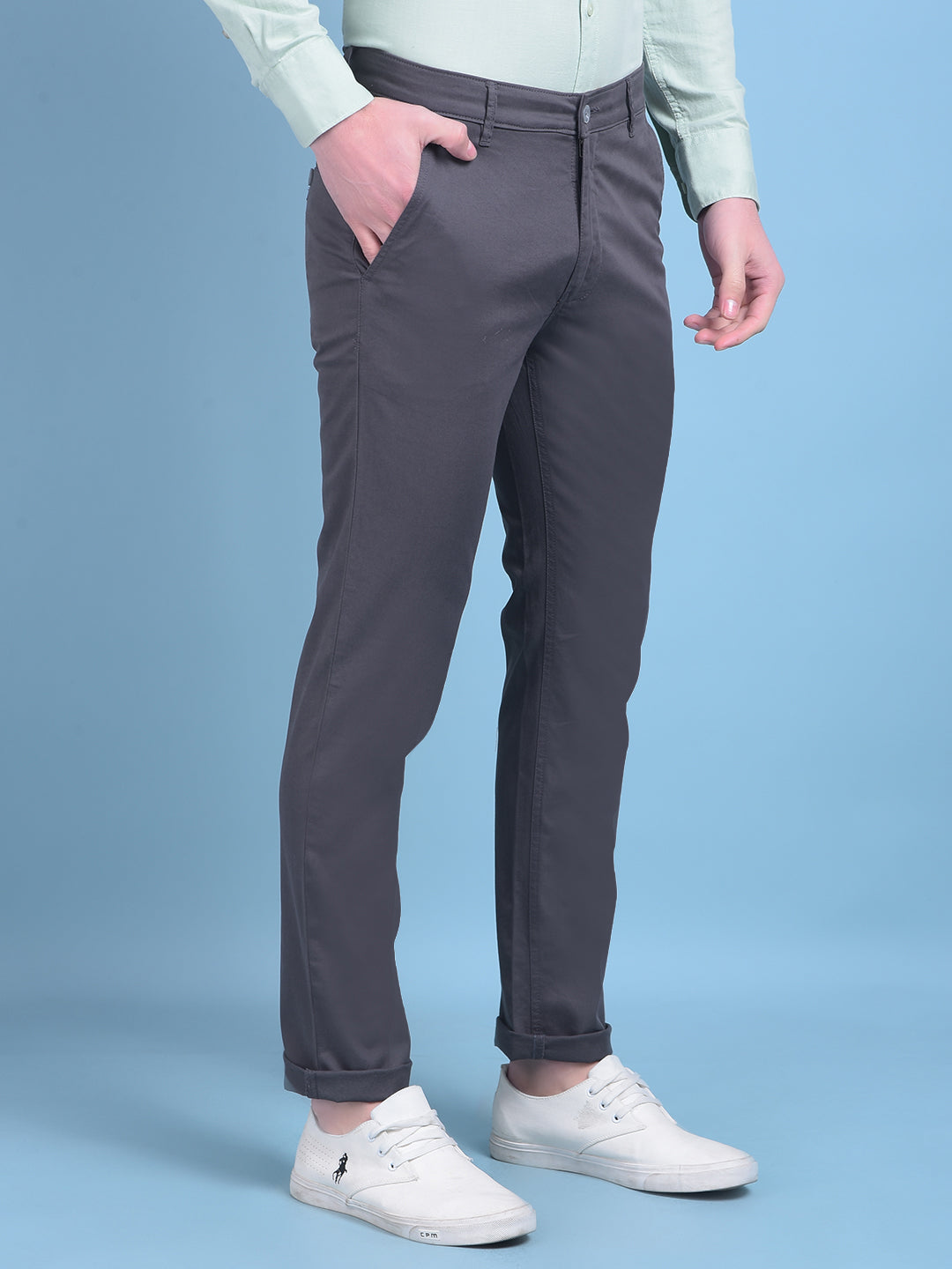 Grey Trousers-Men Trousers-Crimsoune Club