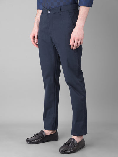 Navy Blue Trousers-Men Trousers-Crimsoune Club