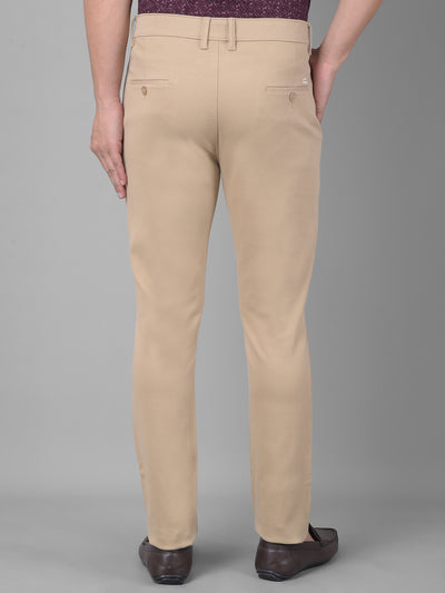 Beige Trousers-Men Trousers-Crimsoune Club