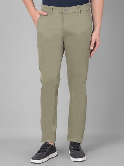 Olive Trousers-Men Trousers-Crimsoune Club