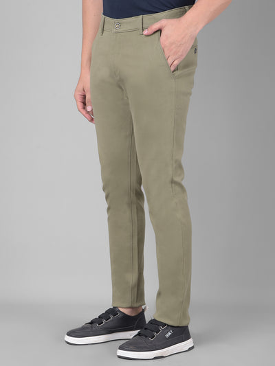 Olive Trousers-Men Trousers-Crimsoune Club