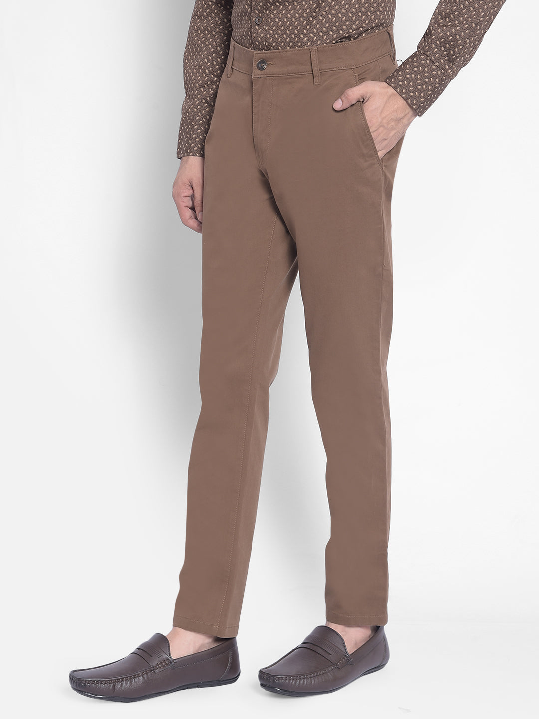 Brown Trousers-Men Trousers-Crimsoune Club