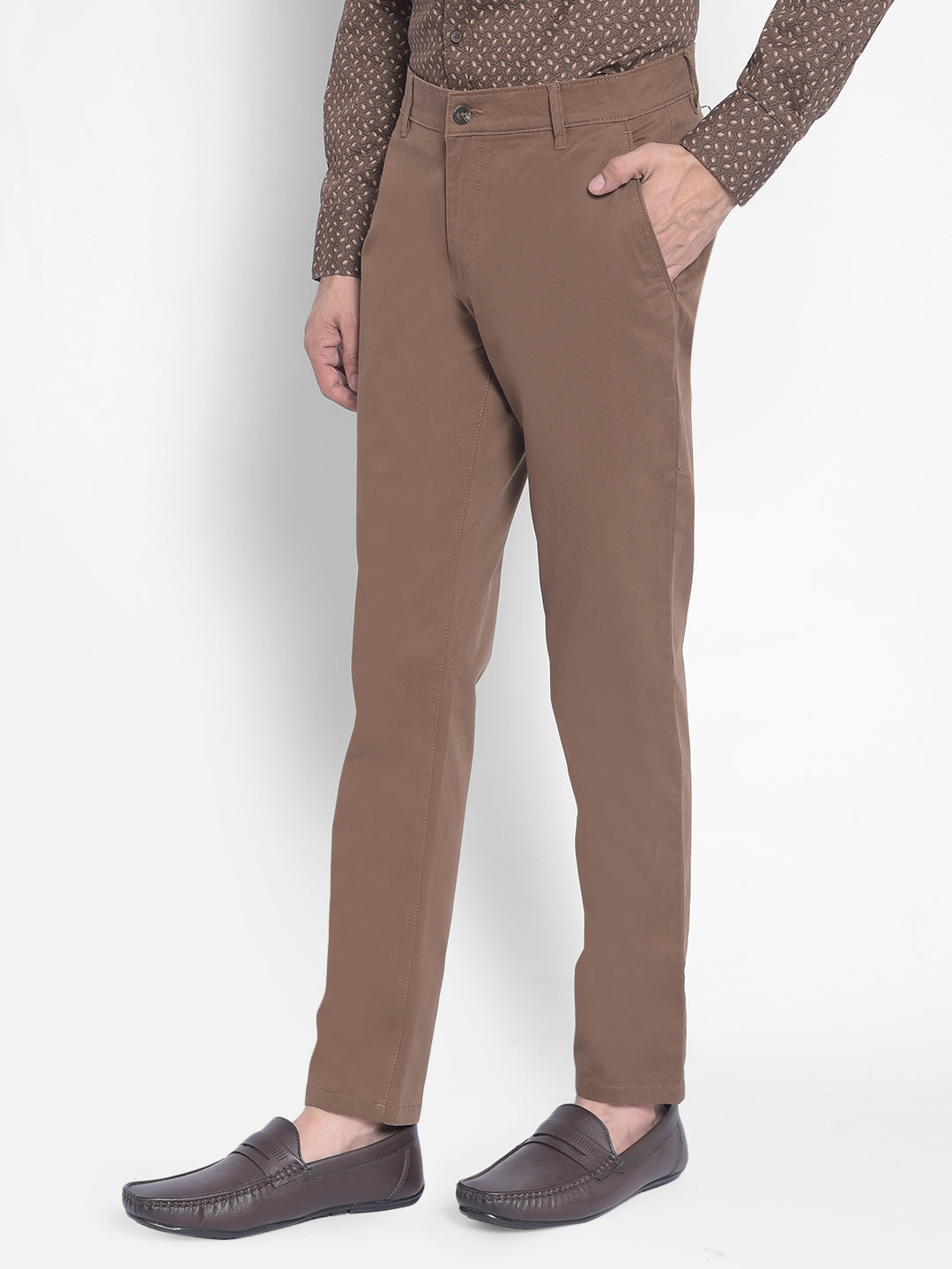 Brown Trousers-Men Trousers-Crimsoune Club