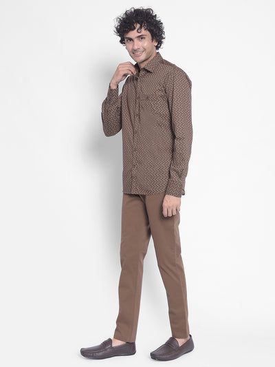 Brown Trousers-Men Trousers-Crimsoune Club