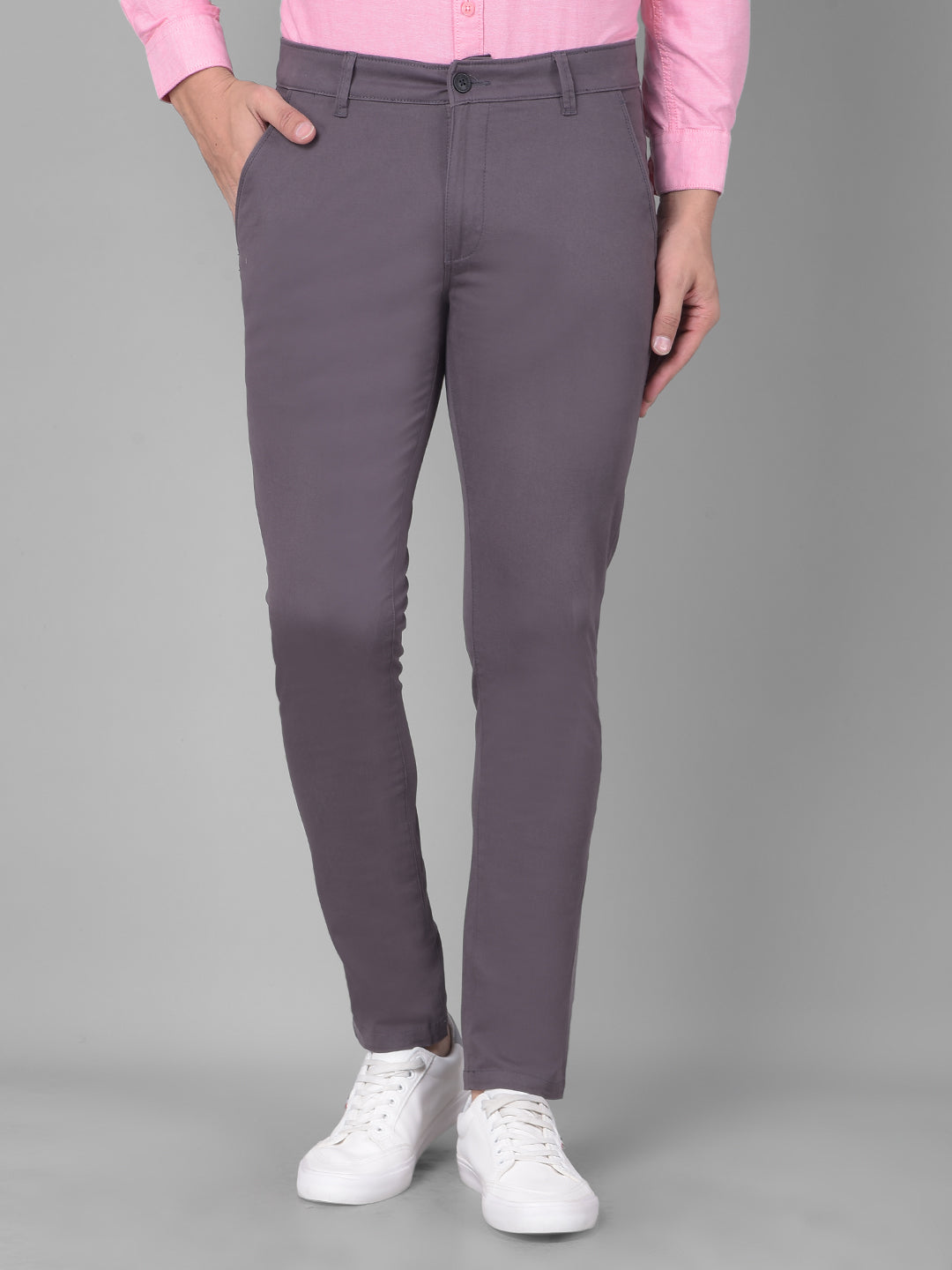 Grey Trousers-Men Trousers-Crimsoune Club